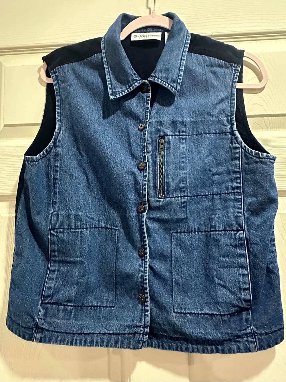 Dress barn Denim Blue Vest Reversible.